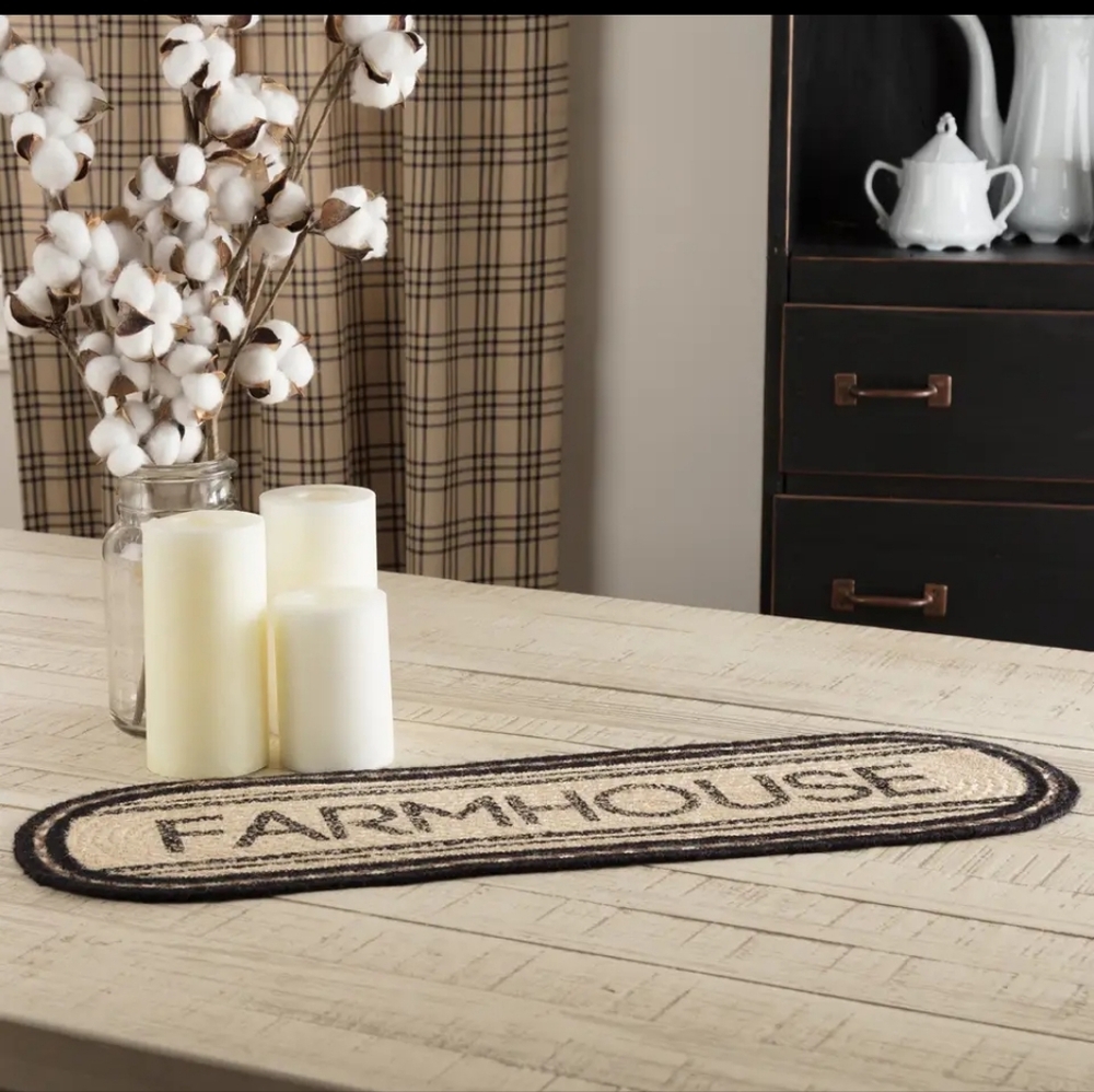 Farmhouse Jute Oval Runner 8x24